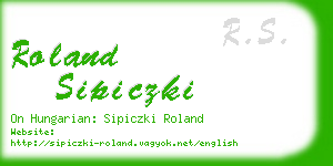 roland sipiczki business card